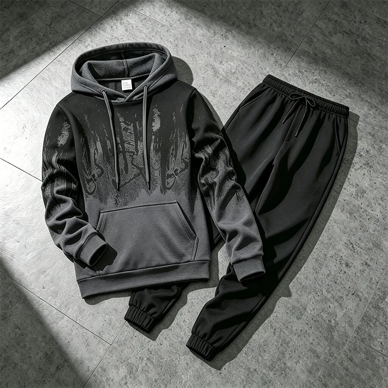 Winter Clothing Hoodie - Ensemble de survêtement pour hommes automne-hiver,