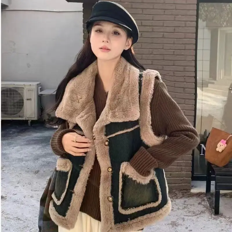 Padded Vest Gilet - Giletes en velours de vison pour
