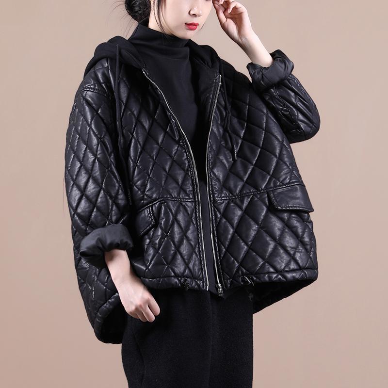 Veste à capuche en cuir PU mat - Winter Clothing Pinterest avis et prix
