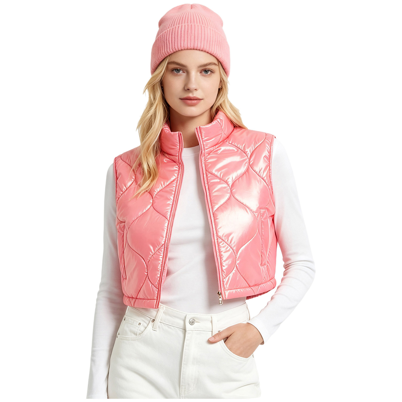Gilet court matelassé en coton - Padded Vest Gilet avis et prix